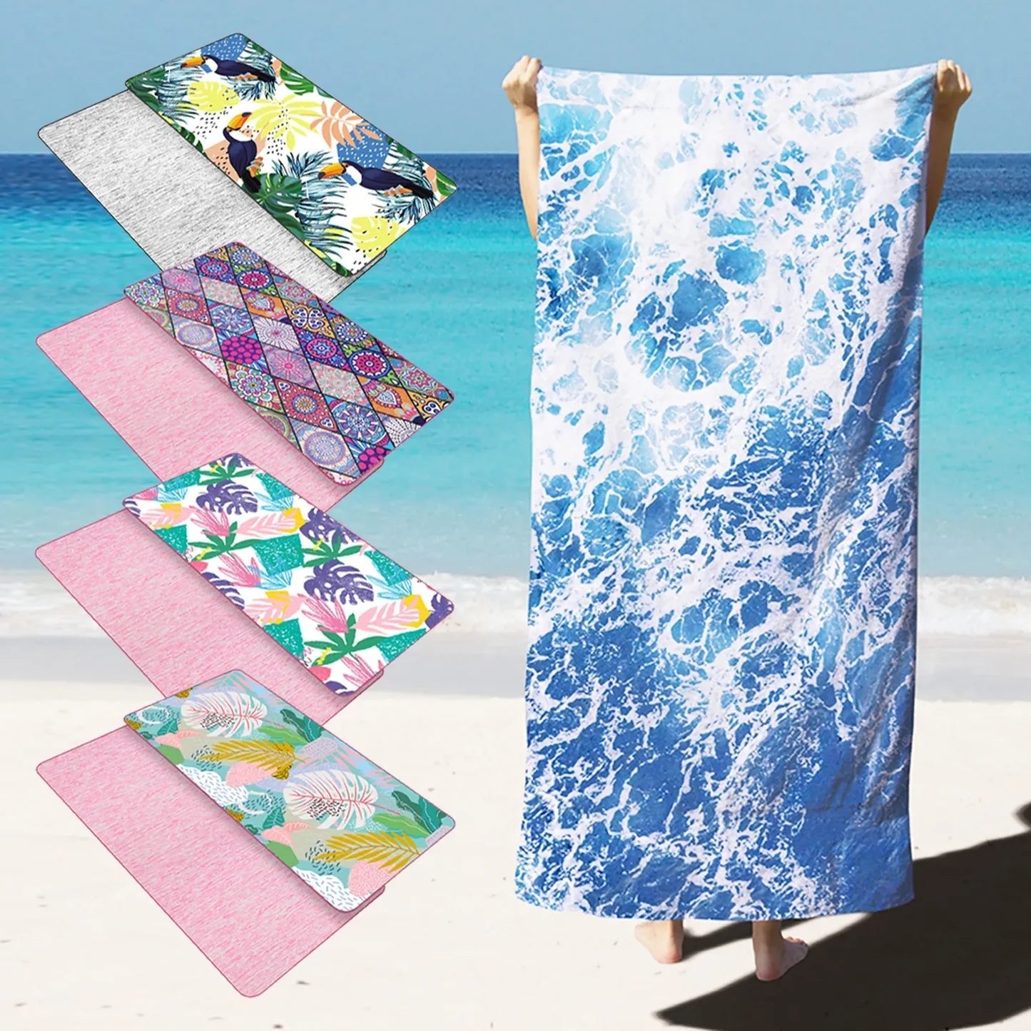 Beach Bliss: Dive into Luxury with our Super Absorbent Quick-Dry Microfiber Beach Towel - Beachwear Australia