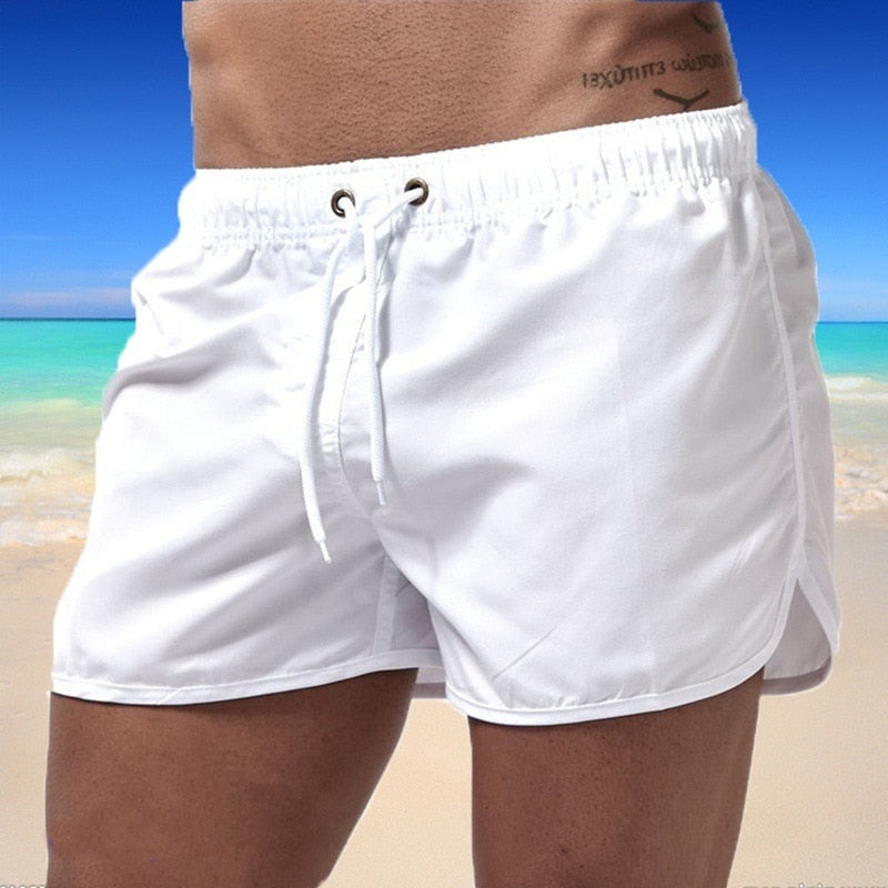 Fast Drying Swim Shorts White Beachwear Australia