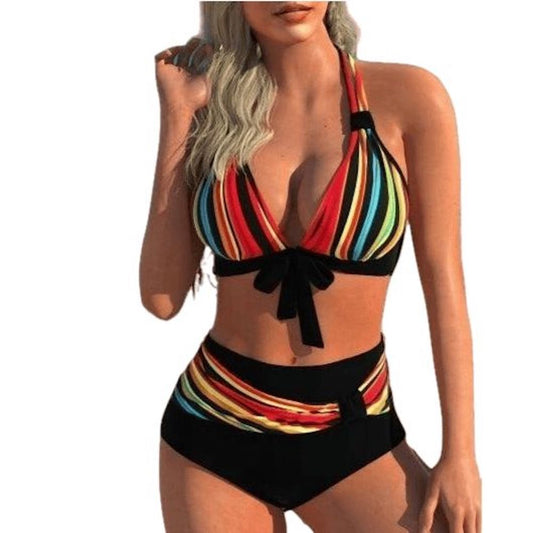 Bowtiful Striped 2-Piece Bikini Delight