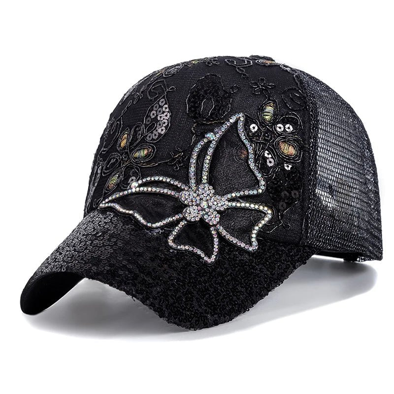 Butterfly Flower Pendant Baseball Cap White Beachwear Australia