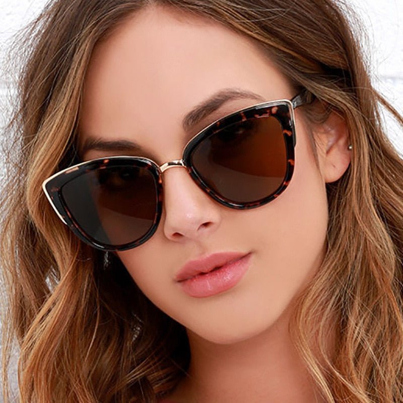 Cat Eye Sunglasses Polarised Brown Beachwear Australia