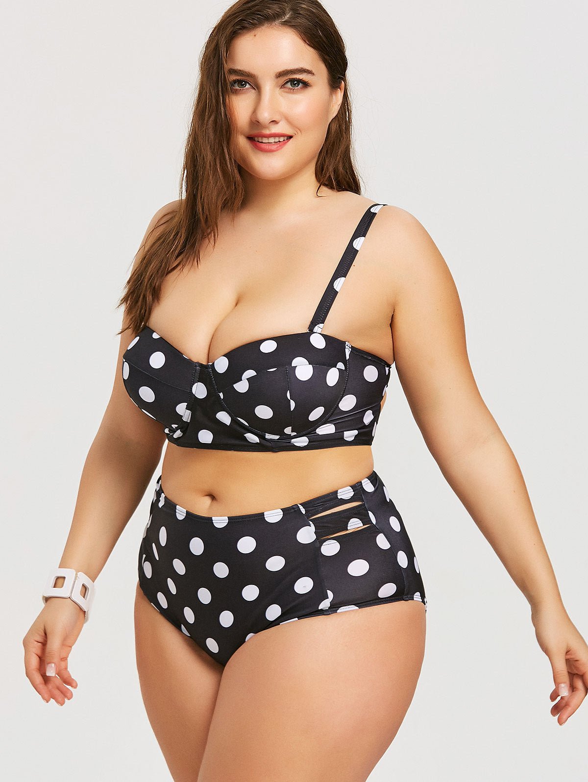 Dazzling Curves: Plus Size Underwire Bikini Black Beachwear Australia