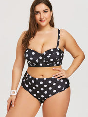 Dazzling Curves: Plus Size Underwire Bikini Black Beachwear Australia