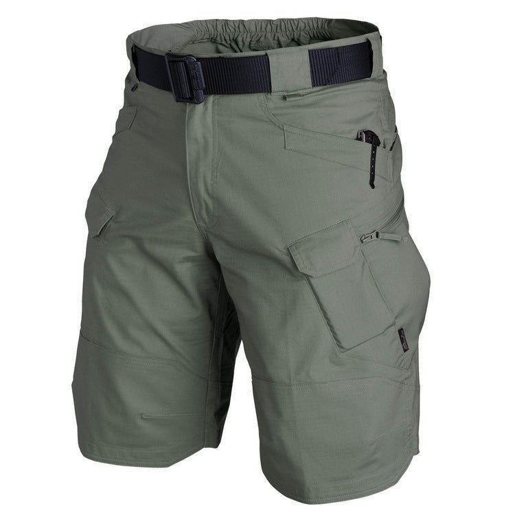 Dynamic Multi-Pocket Track Shorts Gray green Beachwear Australia