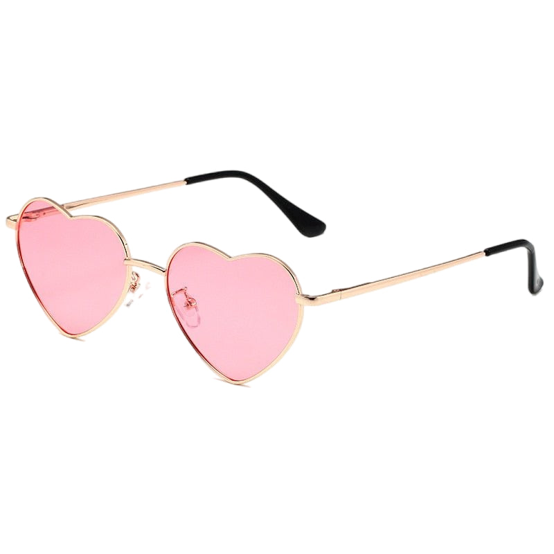 Heart-Shaped Sunglasses Gold Pink Beachwear Australia