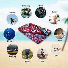 Quick-Dry Microfiber Beach Towel: Oversized, Super Absorbent Spray Beachwear Australia