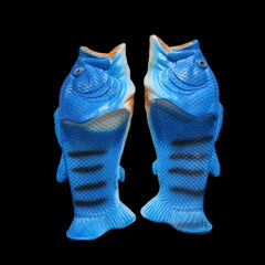 Quirky Fish-Shaped Slippers Blue Beachwear Australia