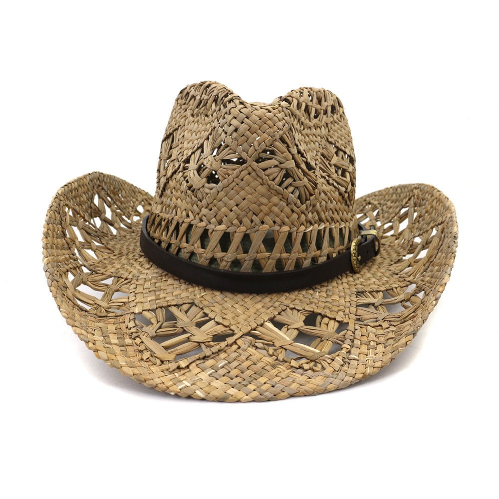 Rustic Charm: Handmade Cowboy Hat from Natural Salt Grass Picture color Beachwear Australia