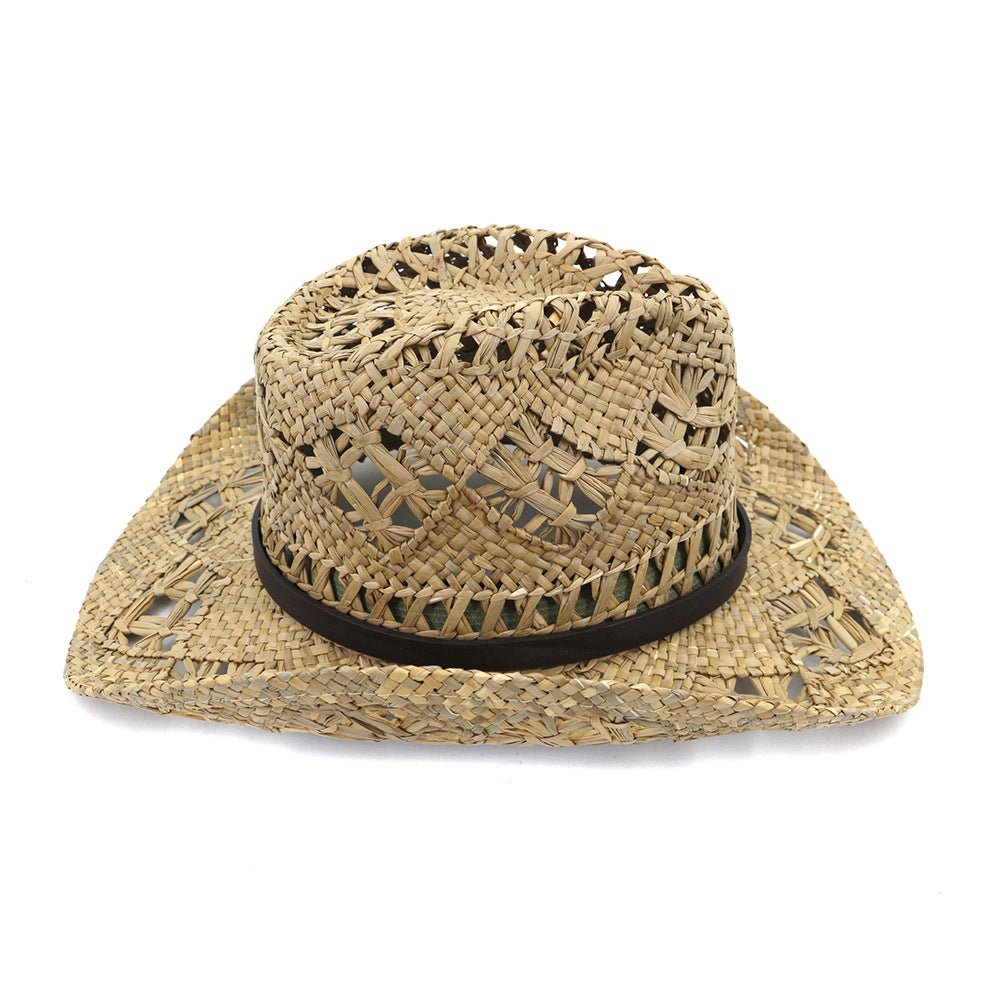 Rustic Charm: Handmade Cowboy Hat from Natural Salt Grass Picture color Beachwear Australia