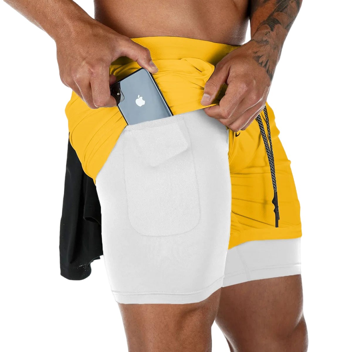 SwiftDry Performance Running Shorts Yellow Beachwear Australia