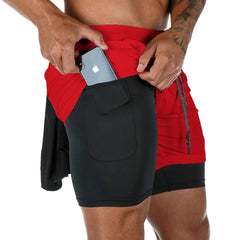 SwiftDry Performance Running Shorts Red Beachwear Australia