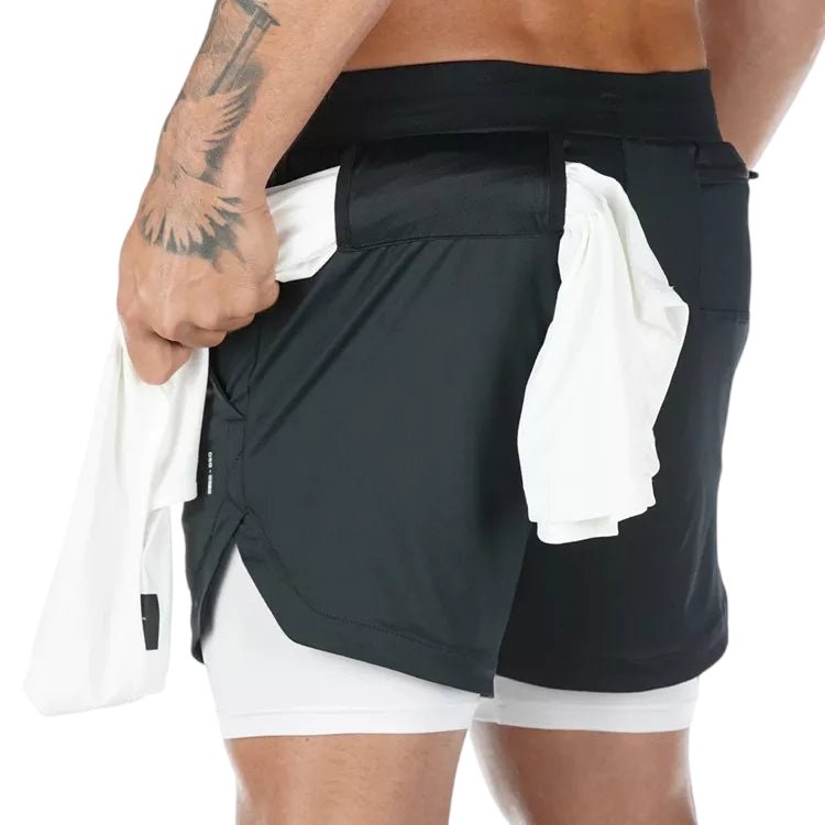 SwiftDry Performance Running Shorts Black Beachwear Australia