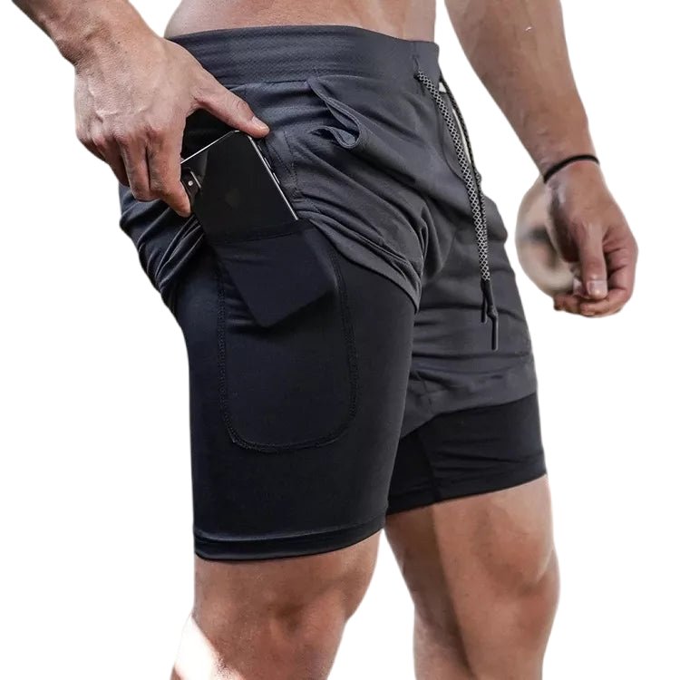 SwiftDry Performance Running Shorts Black Gray Beachwear Australia