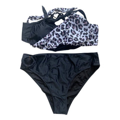 Wild Beauty Leopard Print Plus Size Bikini Set Black Beachwear Australia