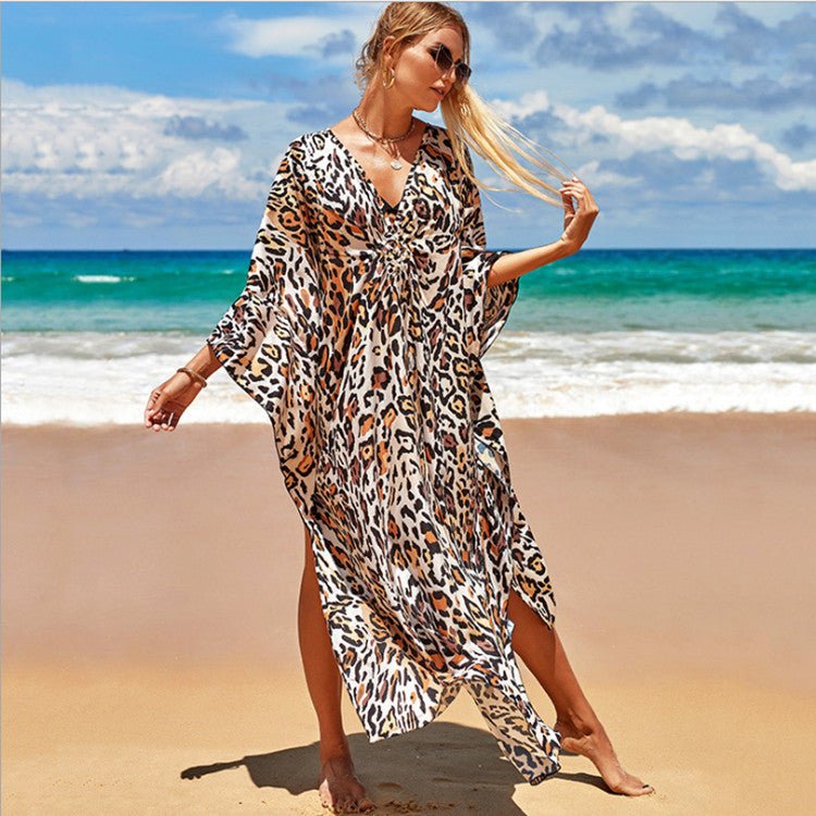 Wild Western Charm Cover-up Dress Leopard dots Beachwear Australia