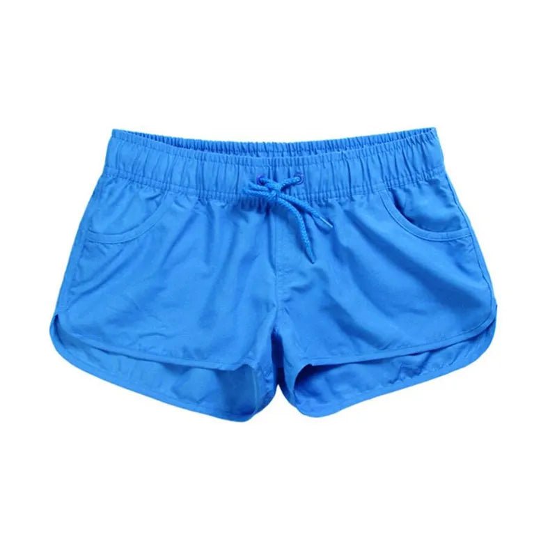 Women's Breathable Elastic Waist Beach Shorts blue 1 Beachwear Australia