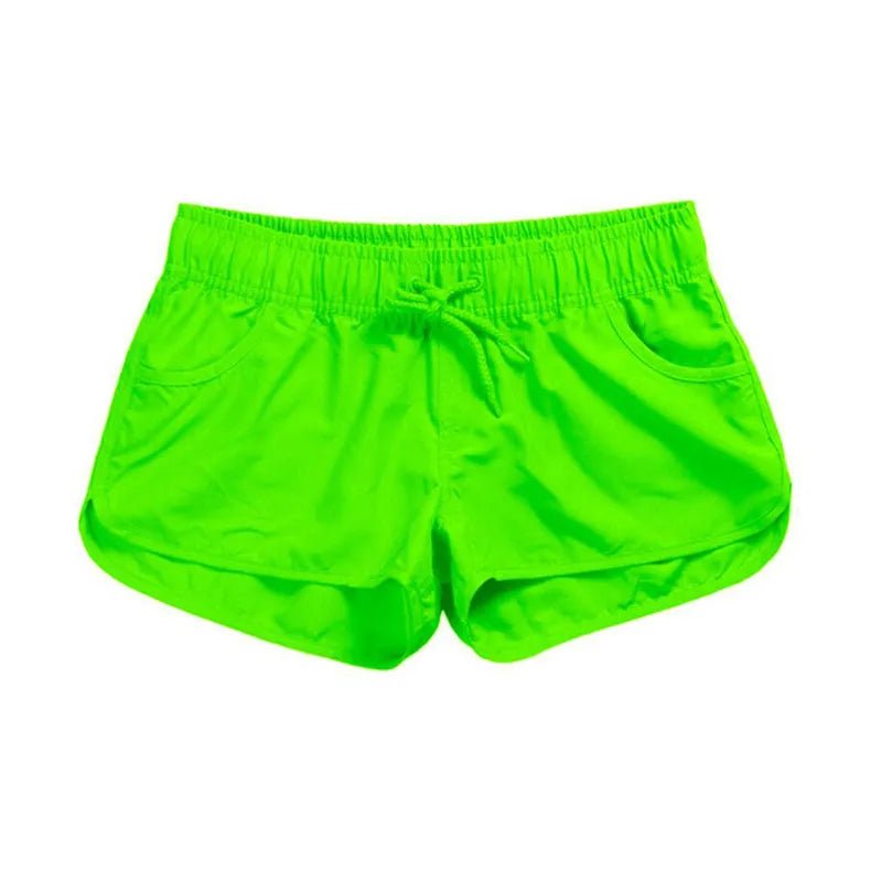 Women's Breathable Elastic Waist Beach Shorts green Beachwear Australia