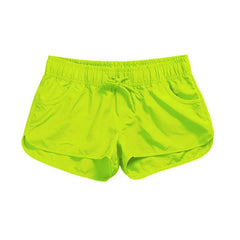 Women's Breathable Elastic Waist Beach Shorts yellow Beachwear Australia