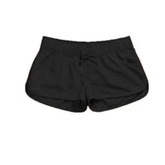 Women's Breathable Elastic Waist Beach Shorts black Beachwear Australia