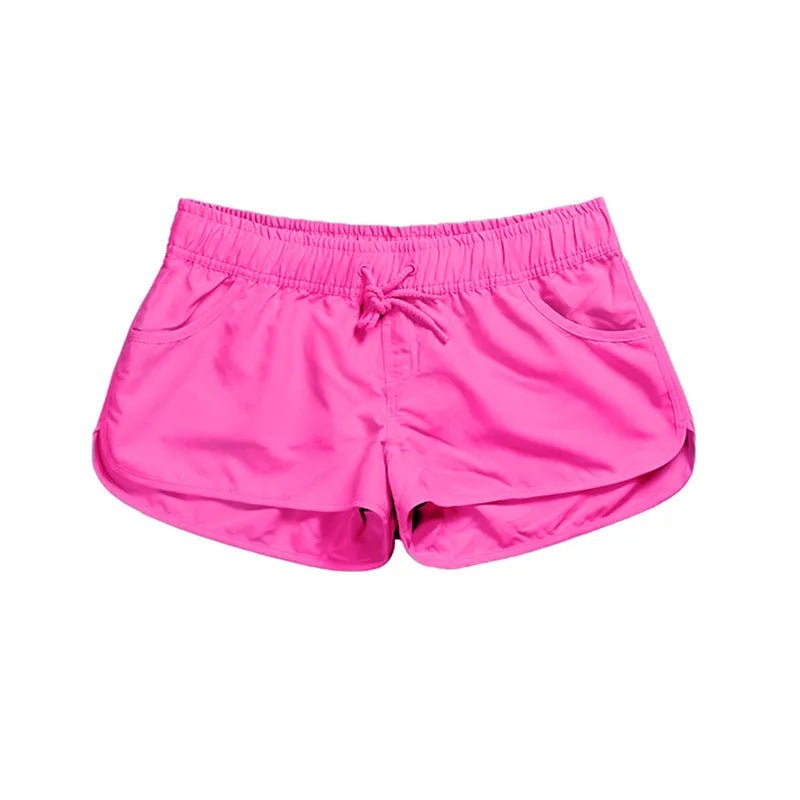 Women's Breathable Elastic Waist Beach Shorts rose red Beachwear Australia