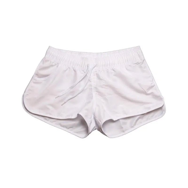 Women's Breathable Elastic Waist Beach Shorts white Beachwear Australia